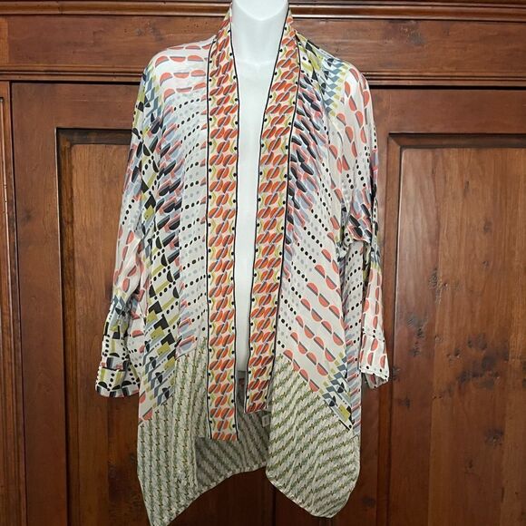 NWT CAITE AND KYLA REMY KIMONO WITH EMBROIDERY Sizes S & M - Picture 2 of 8